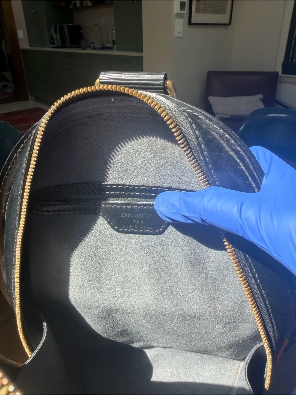 Vintage Louis Vuitton Black Epi Leather Backpack Mapillion with Gold Hardware